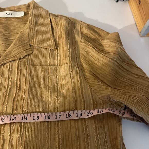 Sefr Men's Beige Dalian Button Down Shirt Richie Trousers Matching Set Size XXL - Picture 9 of 16